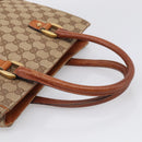GUCCI GG Canvas Hand Bag Beige Gold 120895 Auth 212051-7