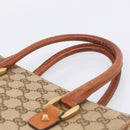 GUCCI GG Canvas Hand Bag Beige Gold 120895 Auth 212051-8