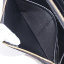 CELINE Triomphe Long Wallet Leather Black Gold Auth 212057M-16