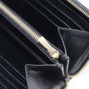 CELINE Triomphe Long Wallet Leather Black Gold Auth 212057M-18