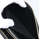 CELINE Triomphe Long Wallet Leather Black Gold Auth 212057M-21