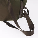 PRADA Backpack Nylon Khaki Silver Auth 212071V-11