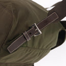 PRADA Backpack Nylon Khaki Silver Auth 212071V-15
