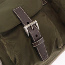 PRADA Backpack Nylon Khaki Silver Auth 212071V-22