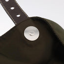 PRADA Backpack Nylon Khaki Silver Auth 212071V-28