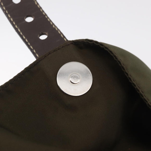 PRADA Backpack Nylon Khaki Silver Auth 212071V