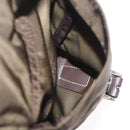 PRADA Backpack Nylon Khaki Silver Auth 212071V-35