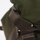 PRADA Backpack Nylon Khaki Silver Auth 212071V-7