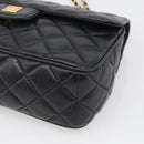 GIVENCHY Chain Shoulder Bag Leather Black Gold Auth 212078A-10