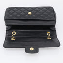 GIVENCHY Chain Shoulder Bag Leather Black Gold Auth 212078A-15