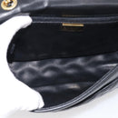 GIVENCHY Chain Shoulder Bag Leather Black Gold Auth 212078A-17