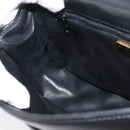 GIVENCHY Chain Shoulder Bag Leather Black Gold Auth 212078A-19
