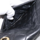 GIVENCHY Chain Shoulder Bag Leather Black Gold Auth 212078A-23