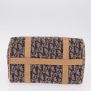 Christian Dior Trotter Canvas Hand Bag Brown Gold Auth 212092SAV-10