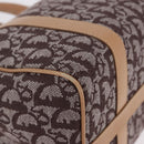 Christian Dior Trotter Canvas Hand Bag Brown Gold Auth 212092SAV-11