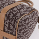 Christian Dior Trotter Canvas Hand Bag Brown Gold Auth 212092SAV-12