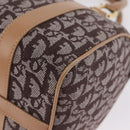 Christian Dior Trotter Canvas Hand Bag Brown Gold Auth 212092SAV-14