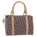 Christian Dior Trotter Canvas Hand Bag Brown Gold Auth 212092SAV-2