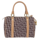 Christian Dior Trotter Canvas Hand Bag Brown Gold Auth 212092SAV-3