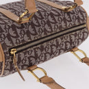Christian Dior Trotter Canvas Hand Bag Brown Gold Auth 212092SAV-6