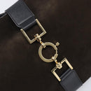 GUCCI Jackie Shoulder Bag Suede Brown Gold Tone 001 4052 1669 Auth 212093A-17