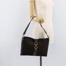 GUCCI Jackie Shoulder Bag Suede Brown Gold Tone 001 4052 1669 Auth 212093A-25