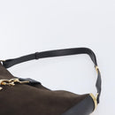 GUCCI Jackie Shoulder Bag Suede Brown Gold Tone 001 4052 1669 Auth 212093A-8