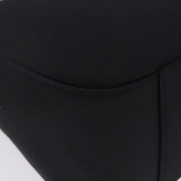 GIVENCHY Hand Bag Nylon Black Gold Auth 212095A