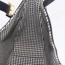 GIVENCHY Hand Bag Nylon Black Gold Auth 212095A-18