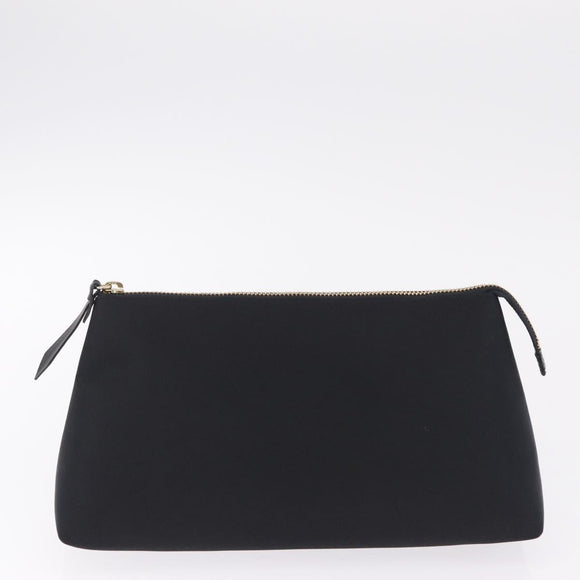 GIVENCHY Hand Bag Nylon Black Gold Auth 212095A