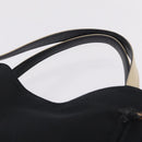 GIVENCHY Hand Bag Nylon Black Gold Auth 212095A-8