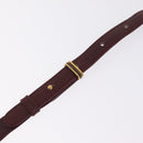 Cartier Must Line Shoulder Bag Leather Bordeaux Gold Auth 212100-10
