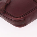 Cartier Must Line Shoulder Bag Leather Bordeaux Gold Auth 212100-12