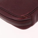Cartier Must Line Shoulder Bag Leather Bordeaux Gold Auth 212100-14
