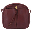 Cartier Must Line Shoulder Bag Leather Bordeaux Gold Auth 212100-2
