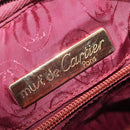 Cartier Must Line Shoulder Bag Leather Bordeaux Gold Auth 212100-20