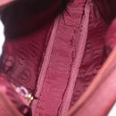 Cartier Must Line Shoulder Bag Leather Bordeaux Gold Auth 212100-21
