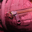 Cartier Must Line Shoulder Bag Leather Bordeaux Gold Auth 212100-25