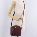 Cartier Must Line Shoulder Bag Leather Bordeaux Gold Auth 212100-27