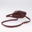 Cartier Must Line Shoulder Bag Leather Bordeaux Gold Auth 212100-7