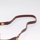 Cartier Must Line Shoulder Bag Leather Bordeaux Gold Auth 212100-8