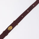 Cartier Must Line Shoulder Bag Leather Bordeaux Gold Auth 212100-9
