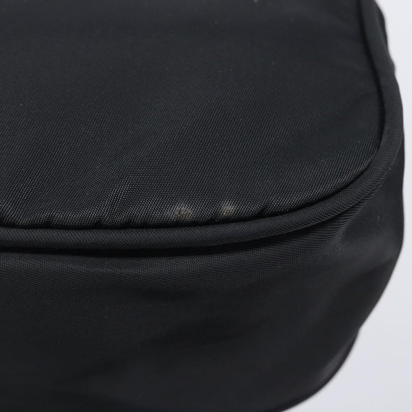 PRADA Accessory Pouch Nylon Black Silver Auth 212103V