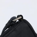 PRADA Accessory Pouch Nylon Black Silver Auth 212103V-16