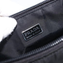 PRADA Accessory Pouch Nylon Black Silver Auth 212103V-19