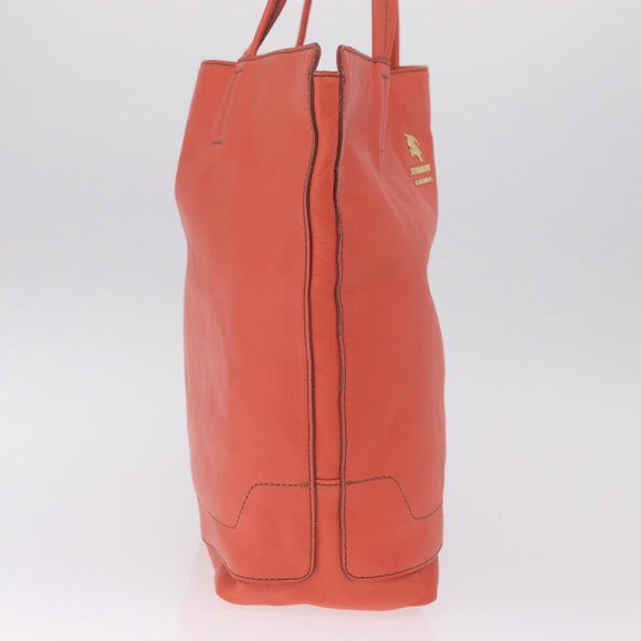 BURBERRY Blue Label Tote Bag Leather Pink Gold Auth 212104A