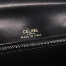 CELINE Hand Bag Leather Black Gold Auth 212106A-19