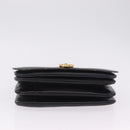 CELINE Hand Bag Leather Black Gold Auth 212106A-9