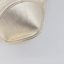 Salvatore Ferragamo Gancini Hand Bag Leather Gold Auth 212110A-11