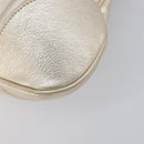 Salvatore Ferragamo Gancini Hand Bag Leather Gold Auth 212110A-12